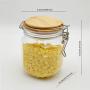 60pcs 750ml Octagon Customized jar with bamboo lid,Cat Bucking Puking Rainbow Shark Funny Weird Medical Odorless PET Jar